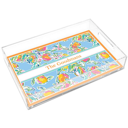 Just Peachy Lucite Tray